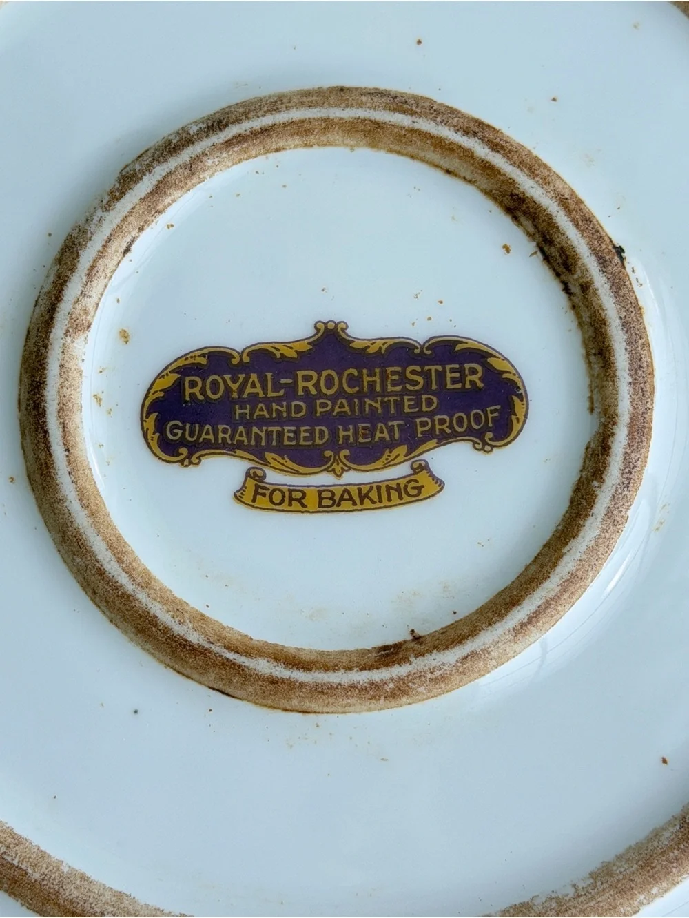 Vintage Royal Rochester Hand-Painted Baking Plate